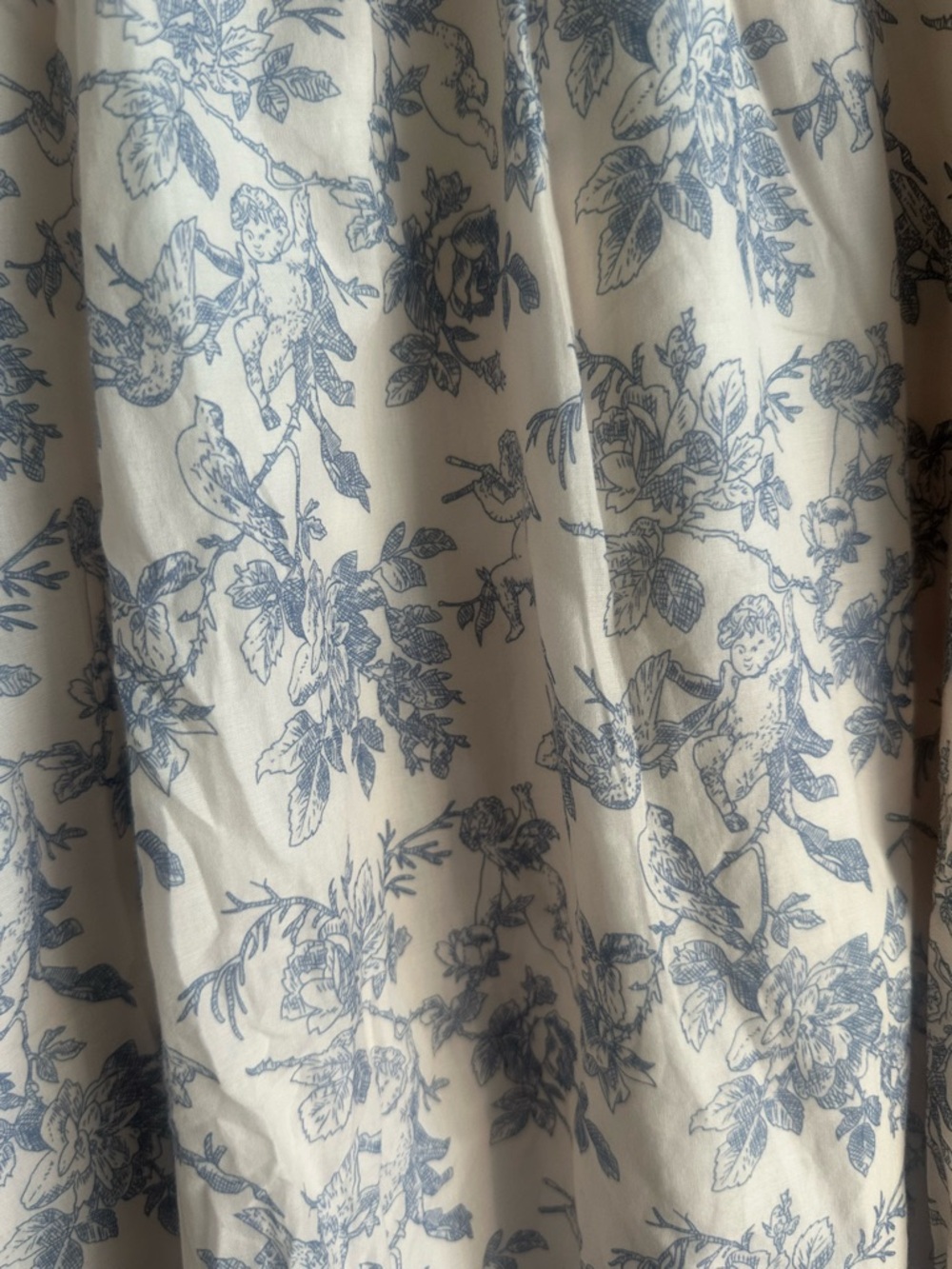 AUREUM Ivory with Navy Toile Midi Dress Small - Picture 2 of 8